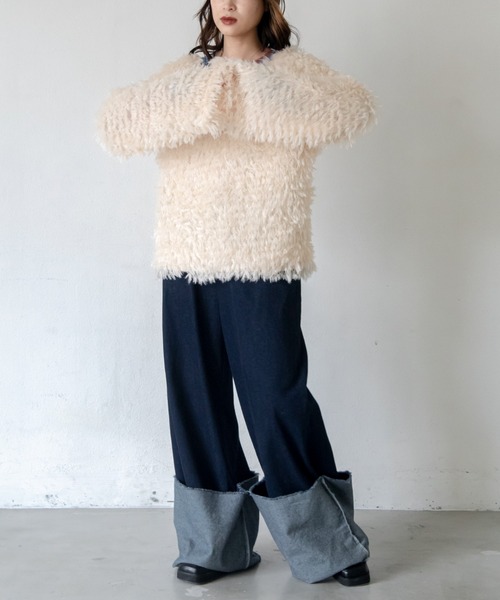 VACANCY（ヴァカンシー）の「フリンジVネックトップス（その他トップス・レディース・ホワイト/ブラック/ブルー・FREE）」の9枚目の写真