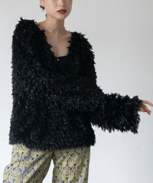 VACANCY（ヴァカンシー）の「フリンジVネックトップス（その他トップス・レディース・ホワイト/ブラック/ブルー・FREE）」の13枚目の写真