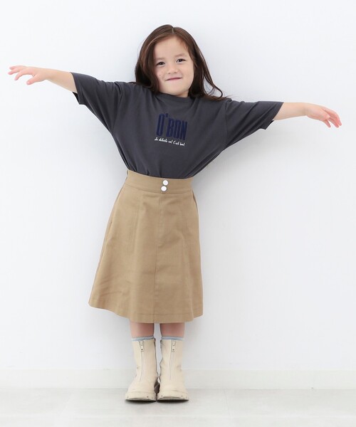 THE SHOP TK （ザ ショップ ティーケー ）の「◆【100-140】刺繍ロゴ七分Tシャツ（Tシャツ/カットソー・キッズ・ボルドー/チャコールグレー/オフホワイト/ベージュ・11/13/14/10/12）」の12枚目の写真