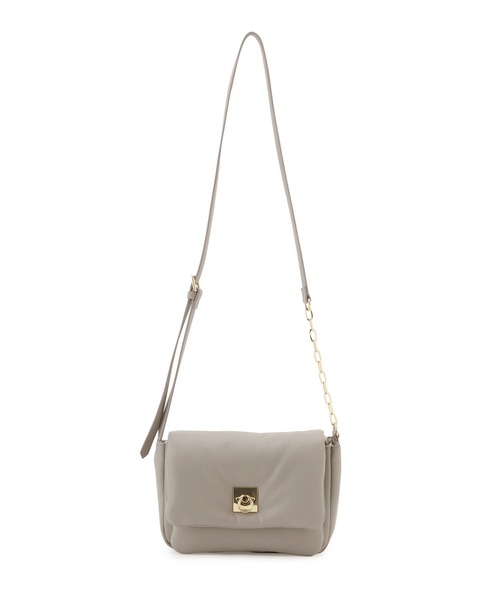 ROPE' PICNIC（ロペピクニック）の「パディングアシンメトリーチェーンミニショルダーバッグ（ショルダーバッグ・レディース・ブラック/グレー・FREE）」の4枚目の写真