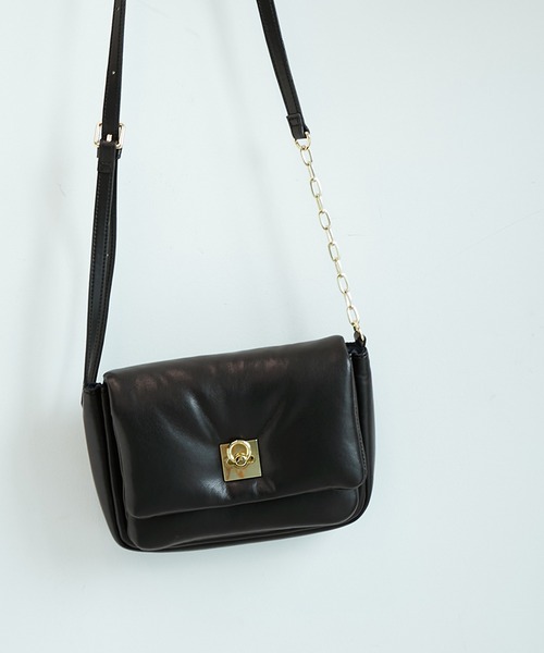 ROPE' PICNIC（ロペピクニック）の「パディングアシンメトリーチェーンミニショルダーバッグ（ショルダーバッグ・レディース・ブラック/グレー・FREE）」の16枚目の写真