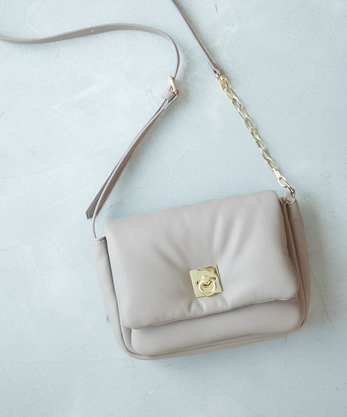 ROPE' PICNIC（ロペピクニック）の「パディングアシンメトリーチェーンミニショルダーバッグ（ショルダーバッグ・レディース・ブラック/グレー・FREE）」の17枚目の写真