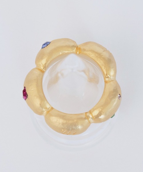 whim（ウィム）の「Flower base Stone embed ring（リング・レディース・シルバー/ゴールド・9/13）」の5枚目の写真