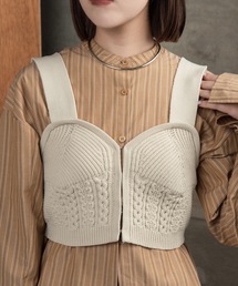 front hook knit bustier / フロントホックニットビスチェ