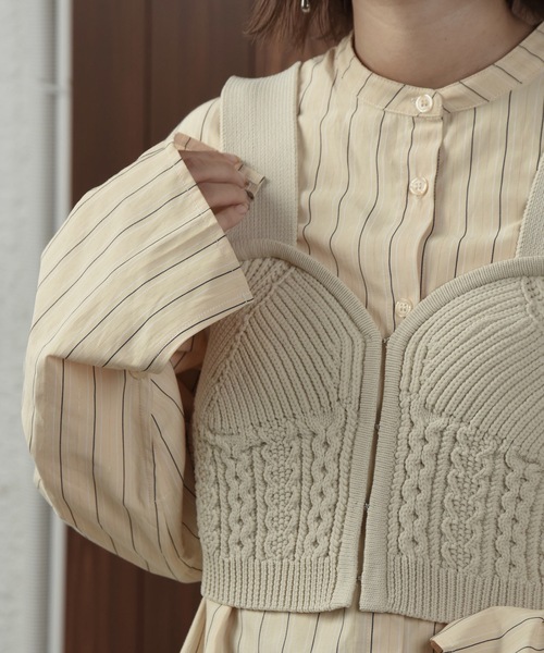 OAF ニットビスチェ　LAYERED WOOL BUSTIER GRAY OAF ニットビスチェ LAYERED WOOL BUSTIER GRAY OAF ニット