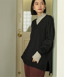 OPAQUE.CLIP（オペークドットクリップ）の「◆リラクシーVネックニット【洗濯機洗い可／UVケア】（ニット/セーター）」