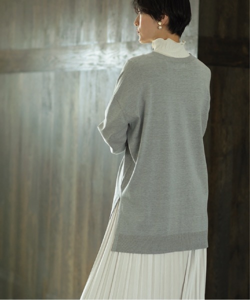 OPAQUE.CLIP（オペークドットクリップ）の「◆リラクシーVネックニット【洗濯機洗い可／UVケア】（ニット/セーター・レディース・ボルドー/ベージュ系その他2/グレー/ブラック・38/40/36/42）」の13枚目の写真