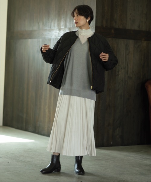 OPAQUE.CLIP（オペークドットクリップ）の「◆リラクシーVネックニット【洗濯機洗い可／UVケア】（ニット/セーター・レディース・ボルドー/ベージュ系その他2/グレー/ブラック・38/40/36/42）」の16枚目の写真