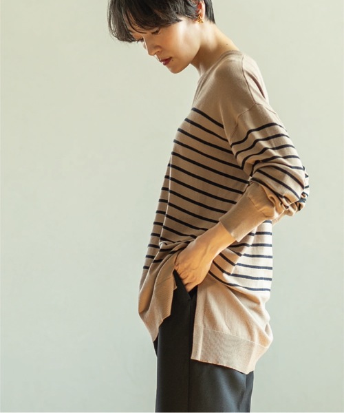 OPAQUE.CLIP（オペークドットクリップ）の「◆リラクシーVネックニット【洗濯機洗い可／UVケア】（ニット/セーター・レディース・ボルドー/ベージュ系その他2/グレー/ブラック・38/40/36/42）」の19枚目の写真