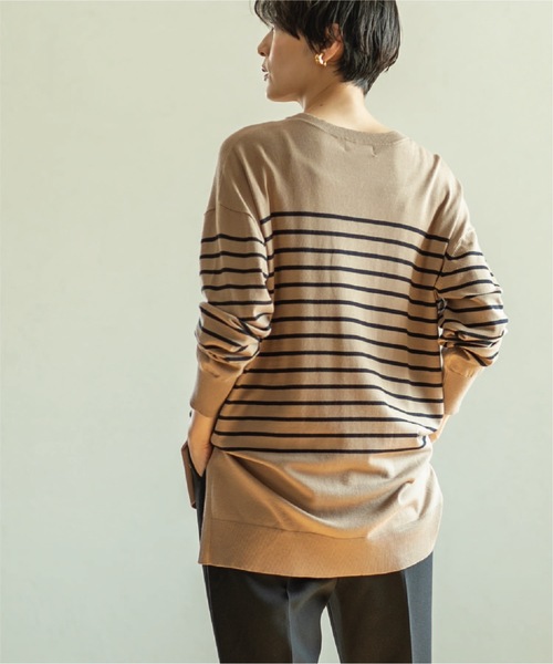 OPAQUE.CLIP（オペークドットクリップ）の「◆リラクシーVネックニット【洗濯機洗い可／UVケア】（ニット/セーター・レディース・ボルドー/ベージュ系その他2/グレー/ブラック・38/40/36/42）」の20枚目の写真