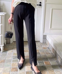 M y u | 美脚　リボンストレッチレギンスパンツ(その他パンツ)