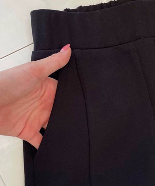 M y u（ミュー）の「美脚　リボンストレッチレギンスパンツ（その他パンツ・レディース・ブラック/ブラック系2・SMALL/ML/L/S）」の12枚目の写真