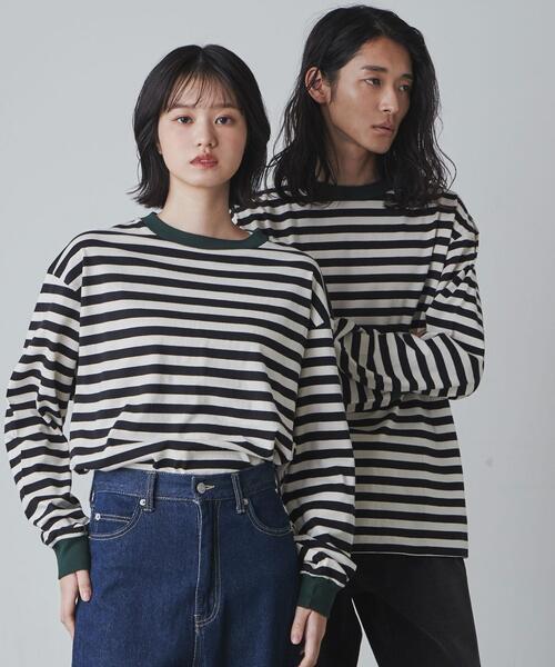 THE STANDARD(ザスタンダード)の「WEGO/ボーダーロンTEE(Tシャツ/カットソー・メンズ・ホワイト系その他5/ベージュ系その他5・LARGE/MEDIUM)」の4枚目の写真