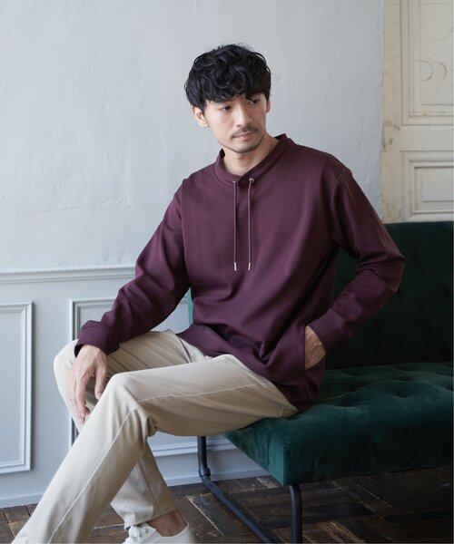 ikka(イッカ)の「【抗菌防臭】セイケツダンボールルーイカラー(スウェット・メンズ・グレー/ネイビー/ワイン/グリーン/オフホワイト・M/XL/L/S)」の7枚目の写真