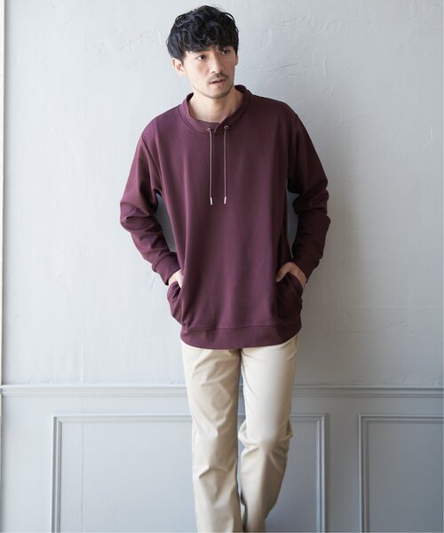 ikka(イッカ)の「【抗菌防臭】セイケツダンボールルーイカラー(スウェット・メンズ・グレー/ネイビー/ワイン/グリーン/オフホワイト・M/XL/L/S)」の10枚目の写真