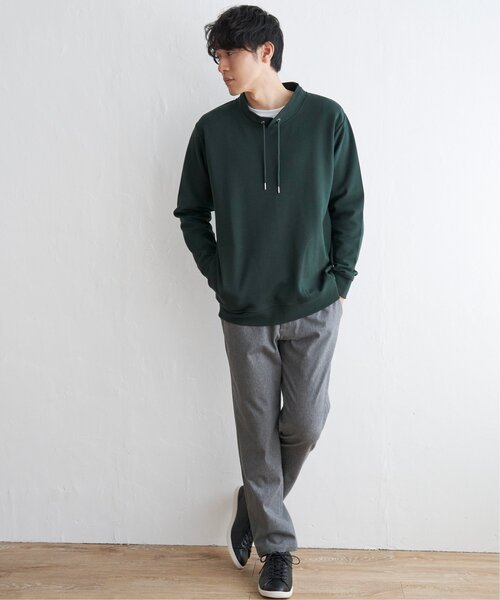 ikka(イッカ)の「【抗菌防臭】セイケツダンボールルーイカラー(スウェット・メンズ・グレー/ネイビー/ワイン/グリーン/オフホワイト・M/XL/L/S)」の19枚目の写真