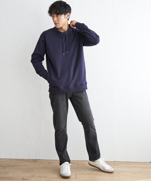 ikka(イッカ)の「【抗菌防臭】セイケツダンボールルーイカラー(スウェット・メンズ・グレー/ネイビー/ワイン/グリーン/オフホワイト・M/XL/L/S)」の21枚目の写真