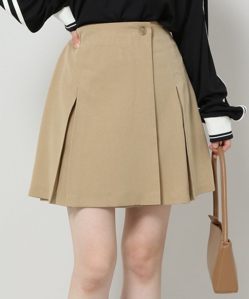 3.3 Field Trip (3.3フィールドトリップ)の「3.3 Field Trip/ボタンラップスカート 2978700(スカート・レディース・ブラック/チャコール/ブラウン系その他・FREE)」の3枚目の写真