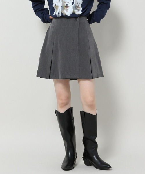 3.3 Field Trip (3.3フィールドトリップ)の「3.3 Field Trip/ボタンラップスカート 2978700(スカート・レディース・ブラック/チャコール/ブラウン系その他・FREE)」の22枚目の写真