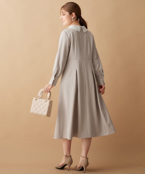 【セール】レース衿付フレアーワンピース（ワンピース）｜alotta（アロッタ）