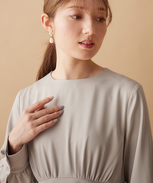 【セール】レース衿付フレアーワンピース（ワンピース）｜alotta（アロッタ）