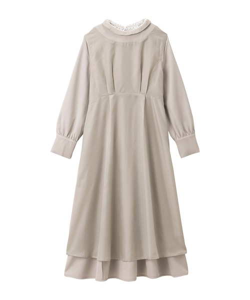 【セール】レース衿付フレアーワンピース（ワンピース）｜alotta（アロッタ）