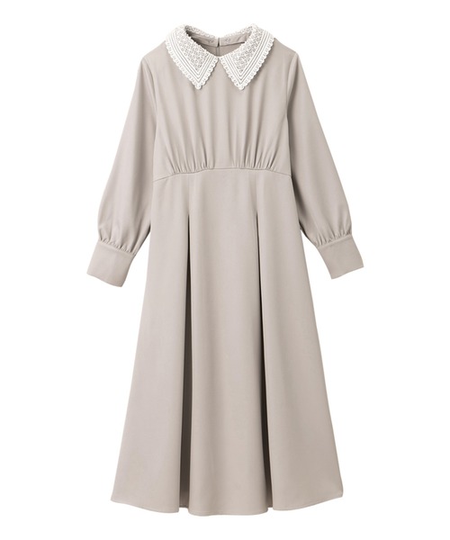 【セール】レース衿付フレアーワンピース（ワンピース）｜alotta（アロッタ）