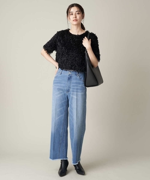 a.v.v（アーヴェヴェ）の「ポインテッドトゥストレッチブーツ（その他シューズ・レディース・ベージュ/ブラック・24.5/23.5/22.5）」の3枚目の写真