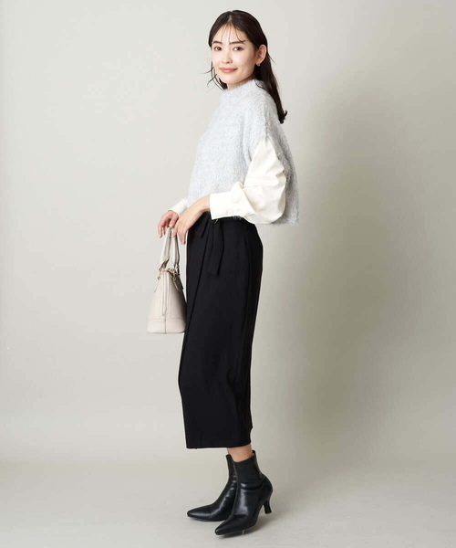 a.v.v（アーヴェヴェ）の「ポインテッドトゥストレッチブーツ（その他シューズ・レディース・ベージュ/ブラック・24.5/23.5/22.5）」の8枚目の写真