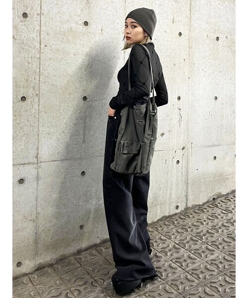 EMODA（エモダ）の「テックナイロンバッグ（ハンドバッグ・レディース・グレー/ブラック・FREE）」の9枚目の写真