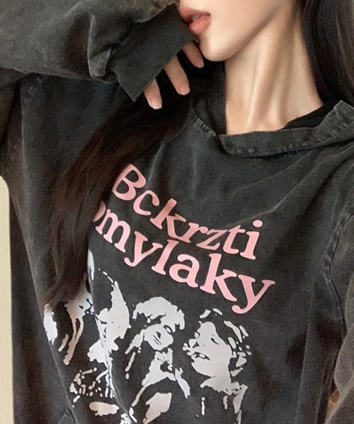 ROOPTOKYO（ループトウキョウ）の「サイドギャザーロングスリーブT（Tシャツ/カットソー・レディース・グレー・FREE）」の7枚目の写真