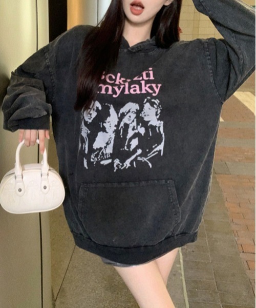 ROOPTOKYO（ループトウキョウ）の「サイドギャザーロングスリーブT（Tシャツ/カットソー・レディース・グレー・FREE）」の5枚目の写真