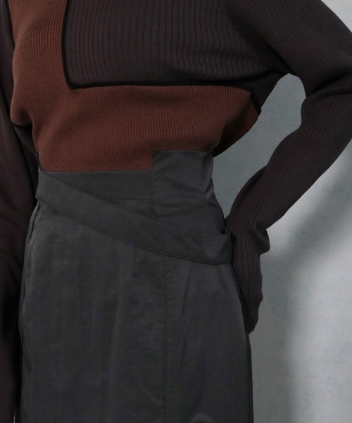 &g'aime(アンジェム)の「【&g'aime】ツイルレイヤードベルトデザインスカート(スカート・レディース・チャコールグレー/ブラック・FREE)」の18枚目の写真