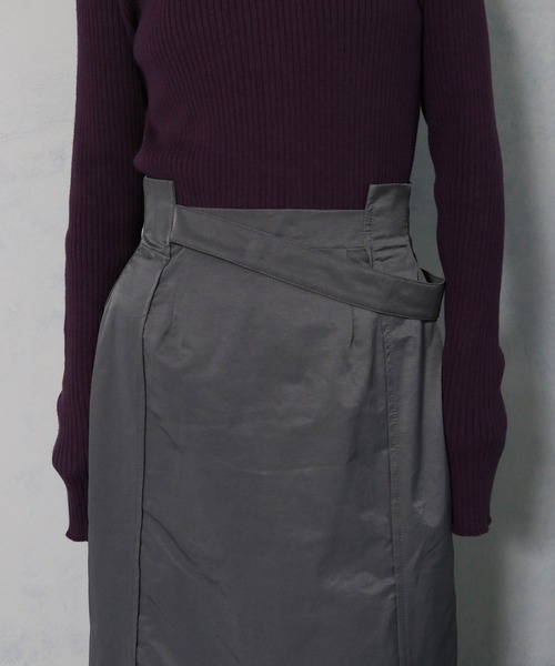 &g'aime(アンジェム)の「【&g'aime】ツイルレイヤードベルトデザインスカート(スカート・レディース・チャコールグレー/ブラック・FREE)」の17枚目の写真