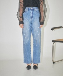 ANDGEEBEE | ビジューストレートデニム(デニムパンツ)