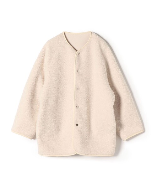 最終値下げ　NICENESS リバーシブルボアコート　赤と白 裏ボア裏起毛ロング丈ベンチコート[品番：QN000003239]｜terracotta