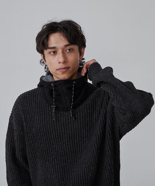 coen（コーエン）の「フリースフーディーバラクラバ（ネックウォーマー/スヌード・メンズ・ブラック/ベージュ/パープル/オフホワイト・FREE）」の10枚目の写真