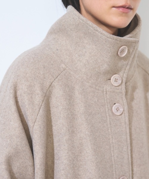 Libra Cue（リブラ キュー）の「ハイネックボリュームロングコート（その他アウター・レディース・ブラック/ベージュ・FREE）」の16枚目の写真