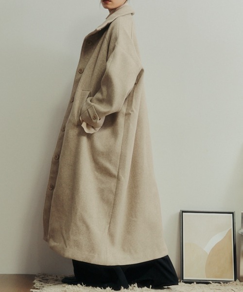 セール】ハイネックボリュームロングコート（その他アウター）｜Libra