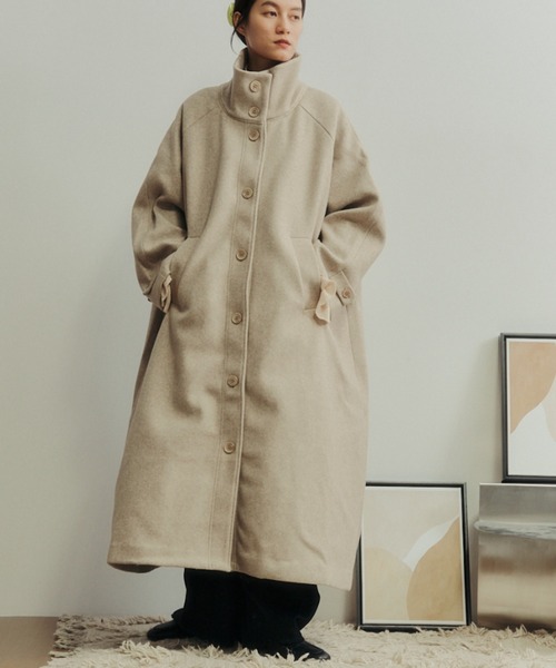 セール】ハイネックボリュームロングコート（その他アウター）｜Libra