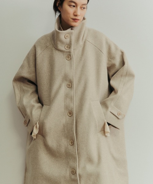 セール】ハイネックボリュームロングコート（その他アウター）｜Libra