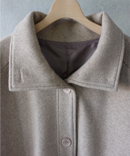 Libra Cue（リブラ キュー）の「ハイネックボリュームロングコート（その他アウター・レディース・ブラック/ベージュ・FREE）」の10枚目の写真