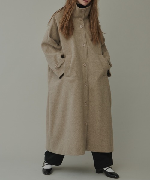 Libra Cue（リブラ キュー）の「ハイネックボリュームロングコート