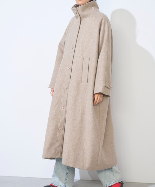 Libra Cue（リブラ キュー）の「ハイネックボリュームロングコート