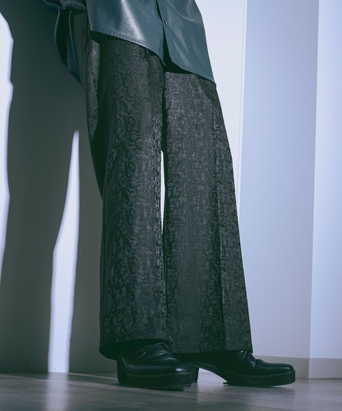 Ellno Loset(エルノロゼット)の「ジャガードパンツ/セットアップ対応(その他パンツ・メンズ・ブラック/ダークブルー・LARGE/SMALL/MEDIUM)」の4枚目の写真