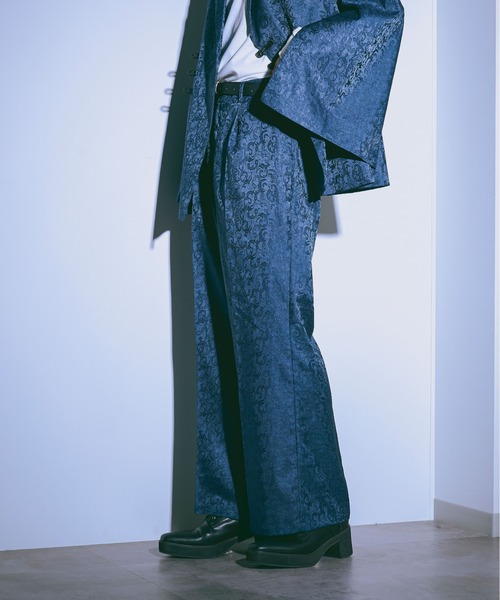 Ellno Loset(エルノロゼット)の「ジャガードパンツ/セットアップ対応(その他パンツ・メンズ・ブラック/ダークブルー・LARGE/SMALL/MEDIUM)」の14枚目の写真