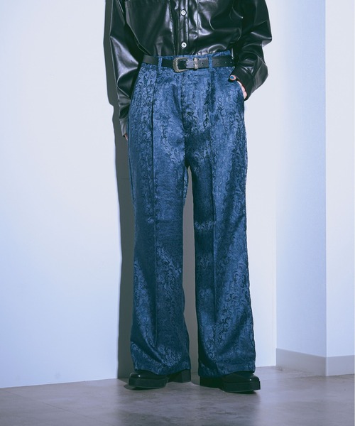 Ellno Loset(エルノロゼット)の「ジャガードパンツ/セットアップ対応(その他パンツ・メンズ・ブラック/ダークブルー・LARGE/SMALL/MEDIUM)」の7枚目の写真