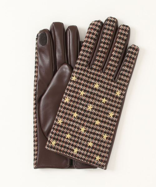 KATHARINE ROSS(キャサリンロス)の「【KATHARINE ROSS】星柄刺繍グローブ(手袋・レディース・ブラック/ブラウン・MEDIUM)」の3枚目の写真