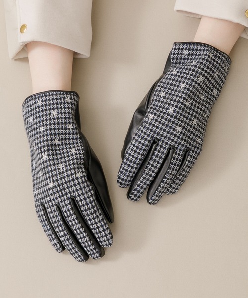 KATHARINE ROSS(キャサリンロス)の「【KATHARINE ROSS】星柄刺繍グローブ(手袋・レディース・ブラック/ブラウン・MEDIUM)」の5枚目の写真