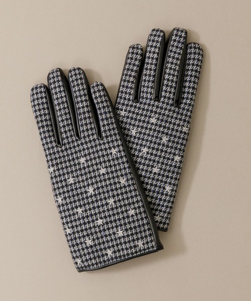 KATHARINE ROSS(キャサリンロス)の「【KATHARINE ROSS】星柄刺繍グローブ(手袋・レディース・ブラック/ブラウン・MEDIUM)」の6枚目の写真